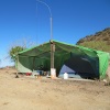Transmitter/guard tent in Mexico